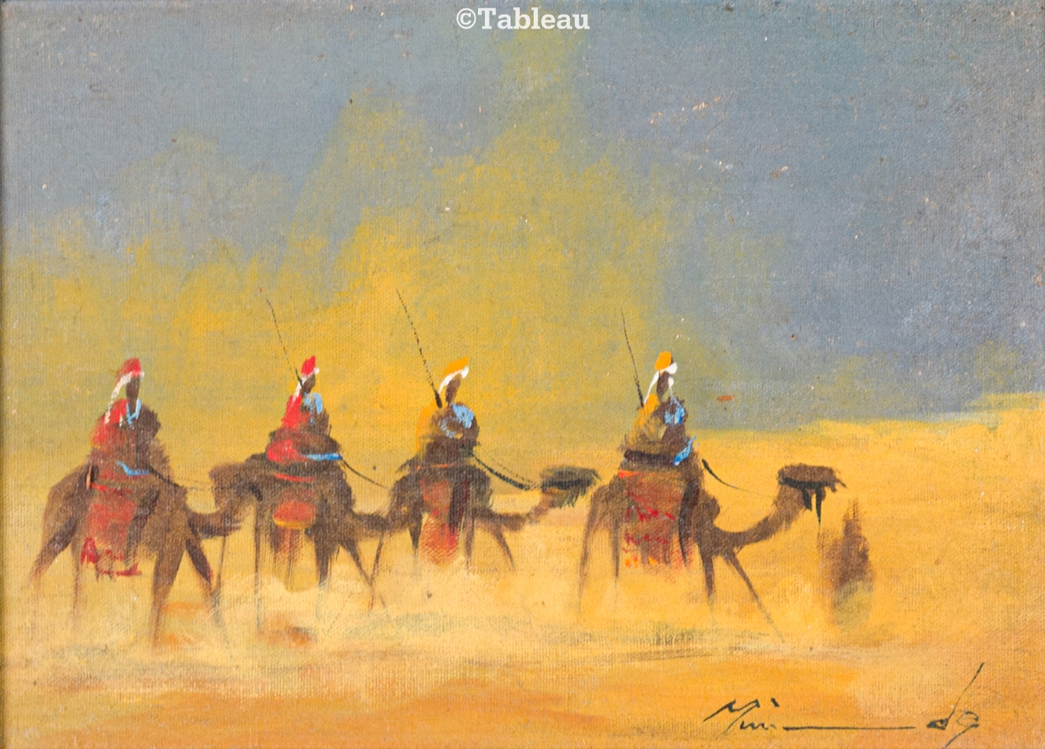 Artwork by Miranda, Caravana, Made of oil on canvas mounted on board