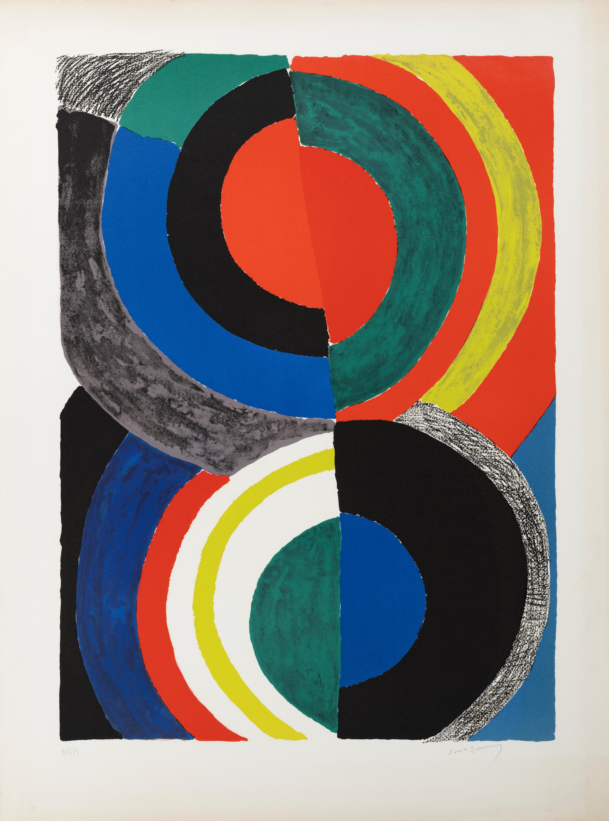 Artwork by Sonia Delaunay, GRANDE ICONE, CIRCA 1965, Made of colour lithograph