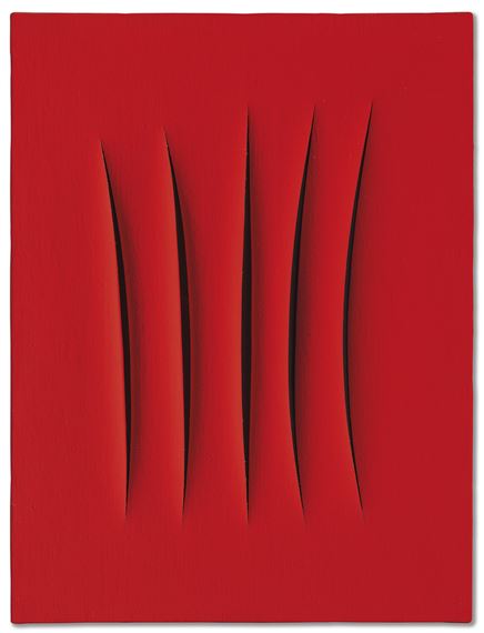 Lucio Fontana | Concetto spaziale, Attese (1961) | MutualArt