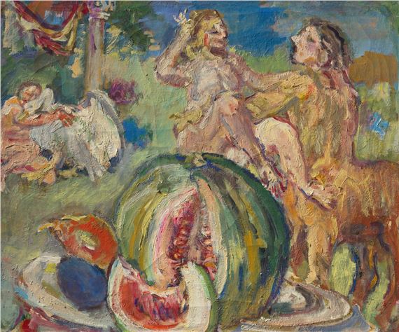 Stilleben mit Zentaur (Il ratto della bella Elena) by Oskar Kokoschka, early 1949
