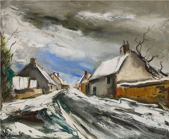 Rue de village sous la neige by Maurice de Vlaminck, 1936