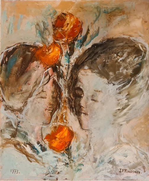 Jean-Pierre Rousseau | Women with roses, 1973 (1973) | MutualArt