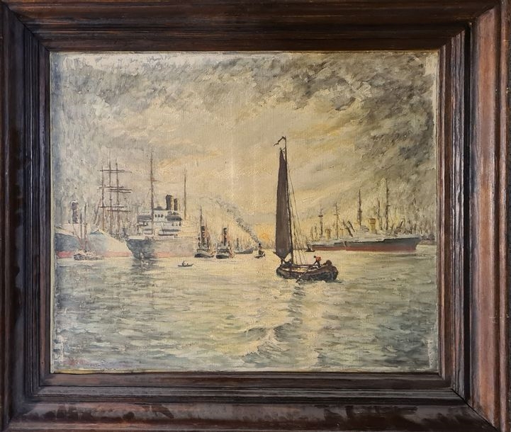 Artwork by Fernand Laval, Rotterdam (?), Made of oil on canvas