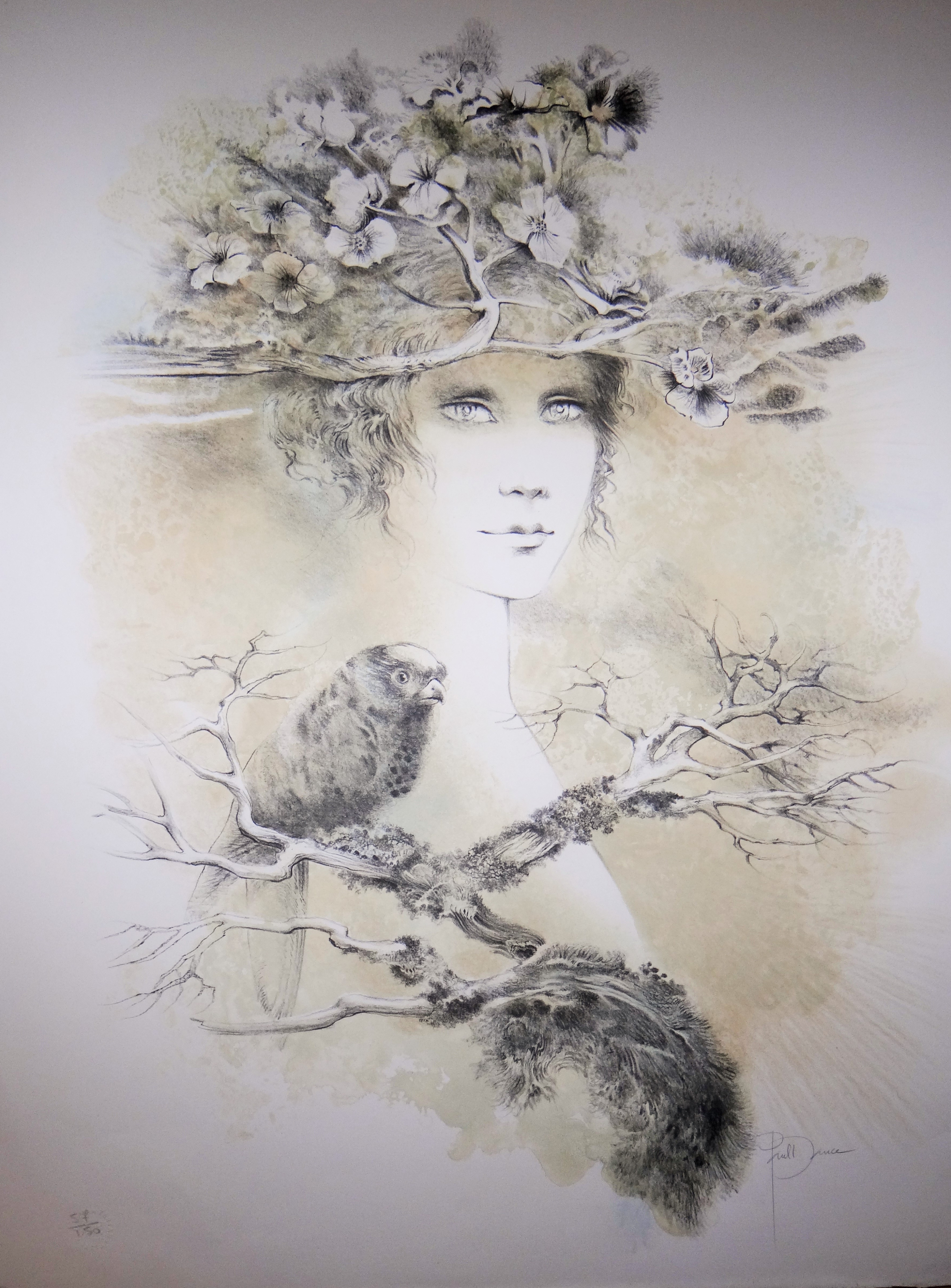 Artwork by Paul Daucé, Illustration for the book Daphnis et Chloé, Made of arches vellum paper