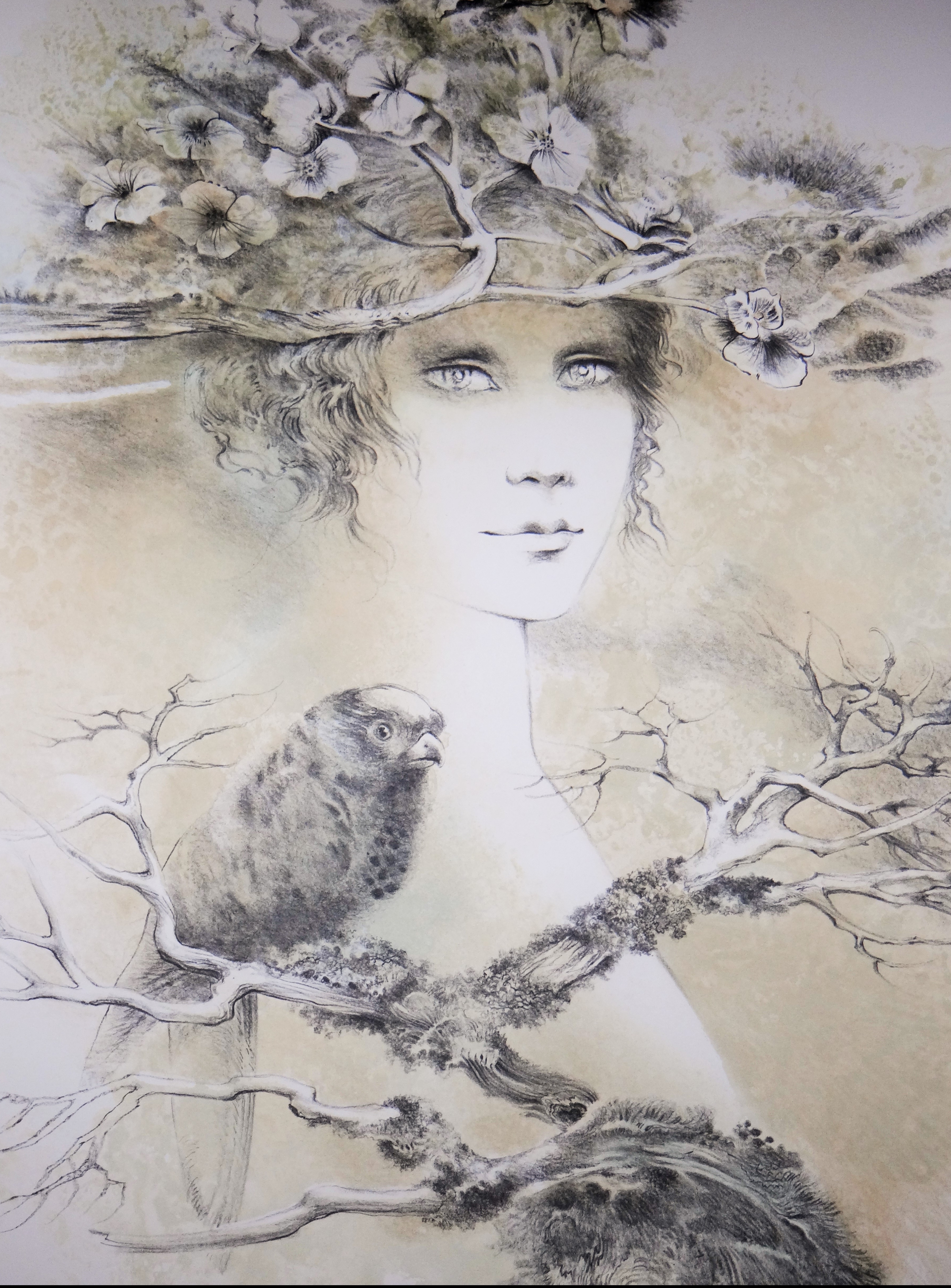 Artwork by Paul Daucé, Illustration for the book Daphnis et Chloé, Made of arches vellum paper