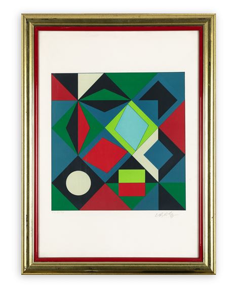 Victor Vasarely、CTA103A、希少画集画、新品額装付 Victor Vasarely、CTA103A、希少画集画、新品額装付 2025年最新