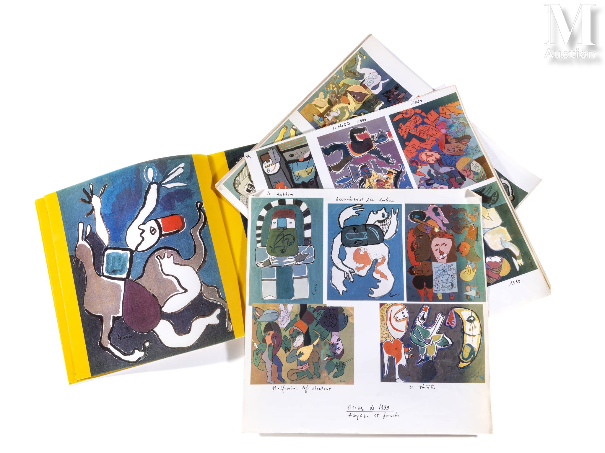 Artwork by Abdelaziz Gorgi, La Danse, Made of Gouache on paper