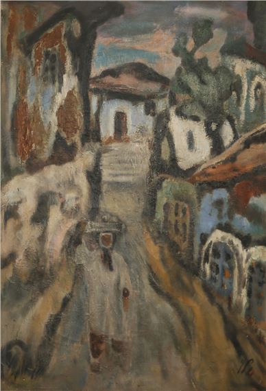 The Village by Shmuel Levy Ophel, 1929