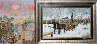 Dorf im Sommer - Dobrosav Milojevic