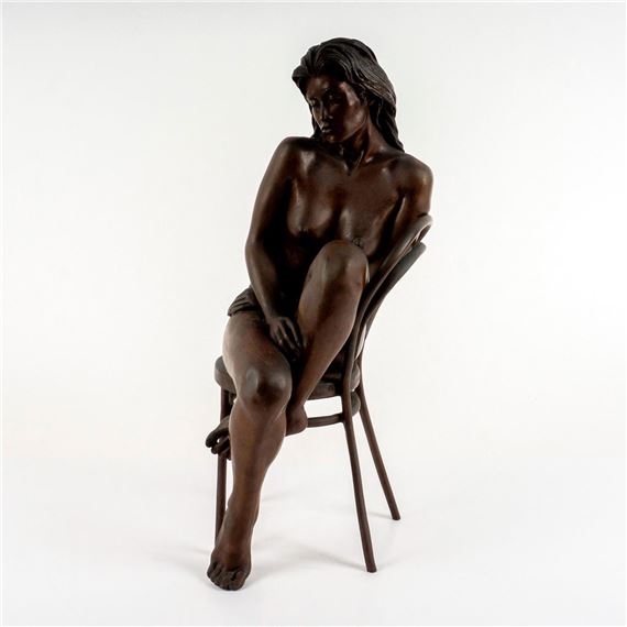 Figure of a nude woman seated on the chair by Bill Mack, 1995