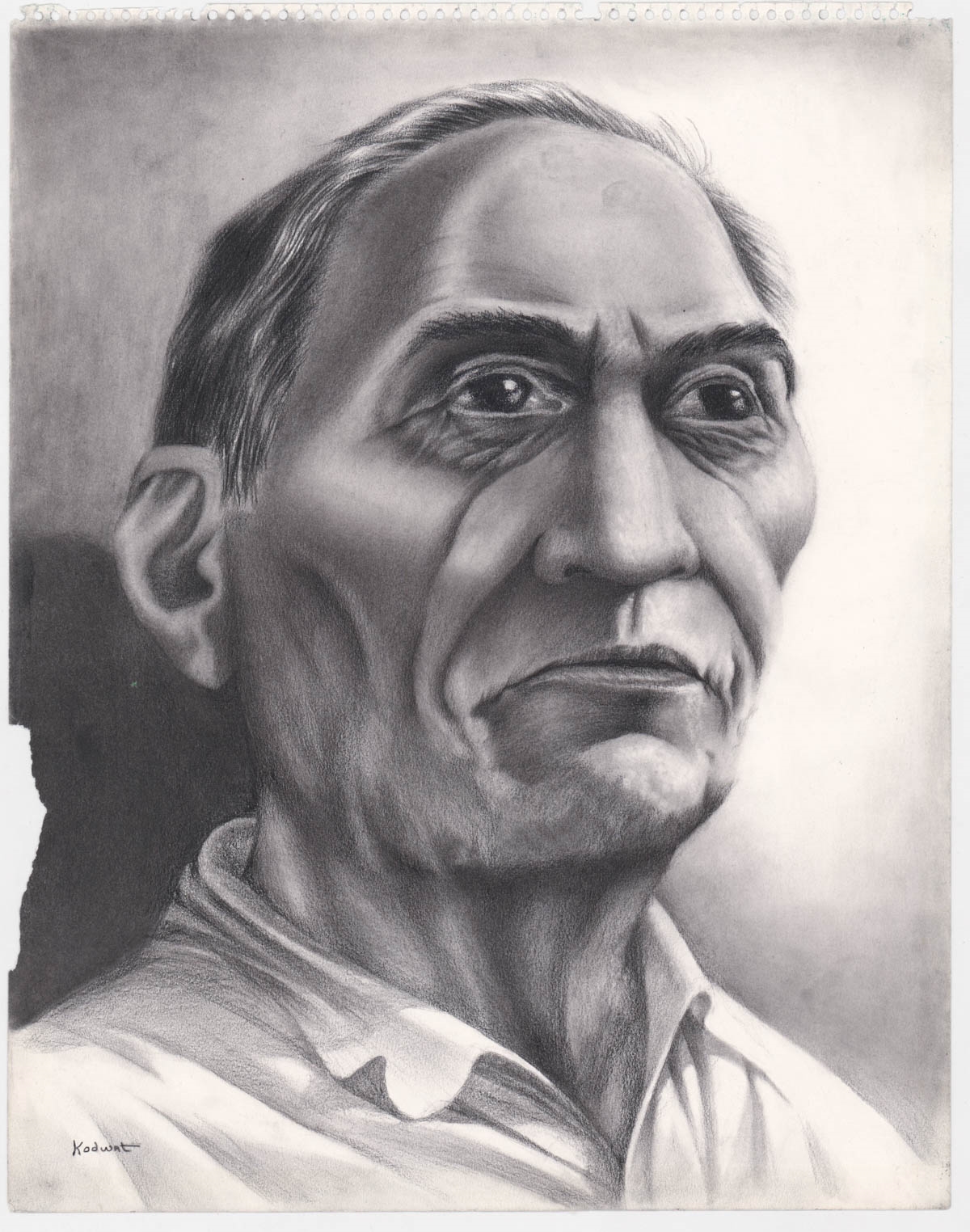 Artwork by Arthur Kodwat, Untitled, Made of charcoal drawing on paper