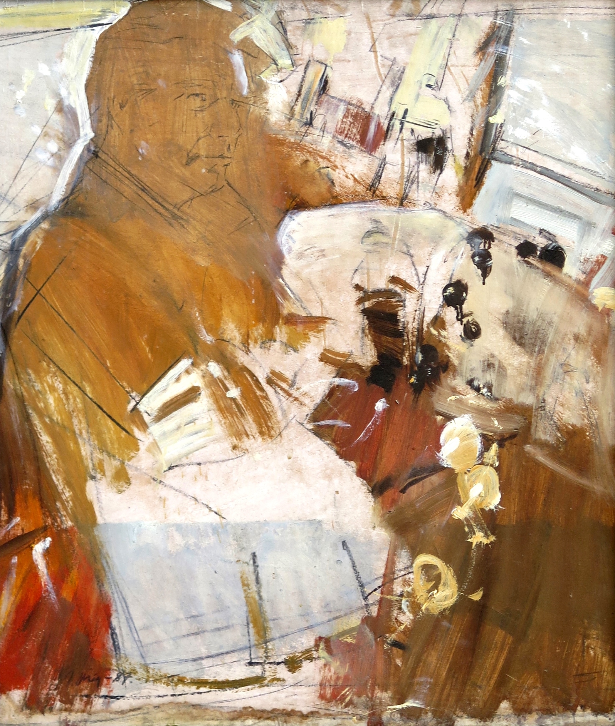 Janis Osis | Portrets ar kuģi 1987 (1987) | MutualArt