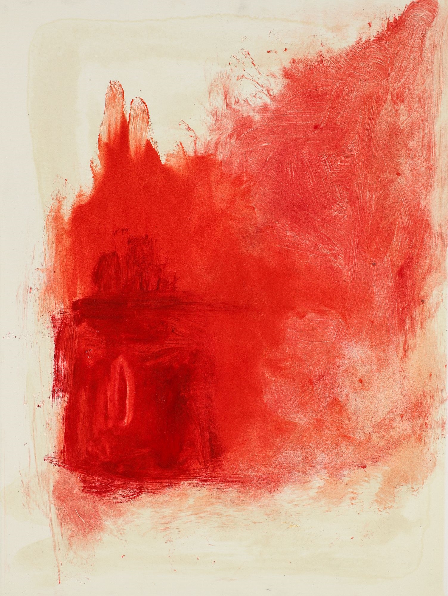 Sarah Amos | Untitled Monotypes (Red) (1995) | MutualArt