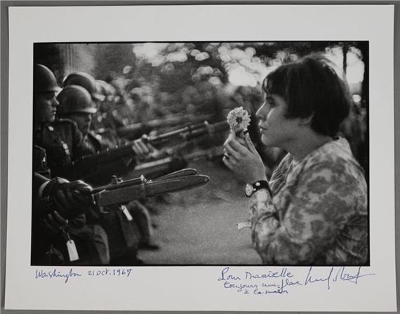Marc Riboud | The Girl with the Flower, Washington (21) | MutualArt