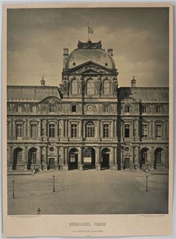 Paris, the courtyard of the Louvre - Jean Adolphe Braun