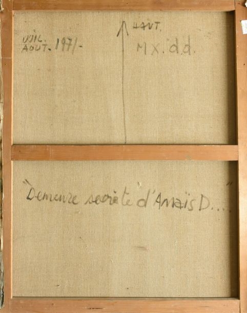 Artwork by Maxime Darnaud, Demeure secrète d'Anaïs D…, Made of Oil on canvas