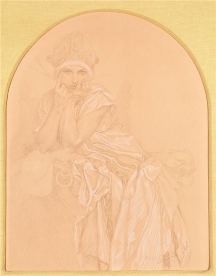 Portrait of a Girl by Alphonse Mucha, 1929