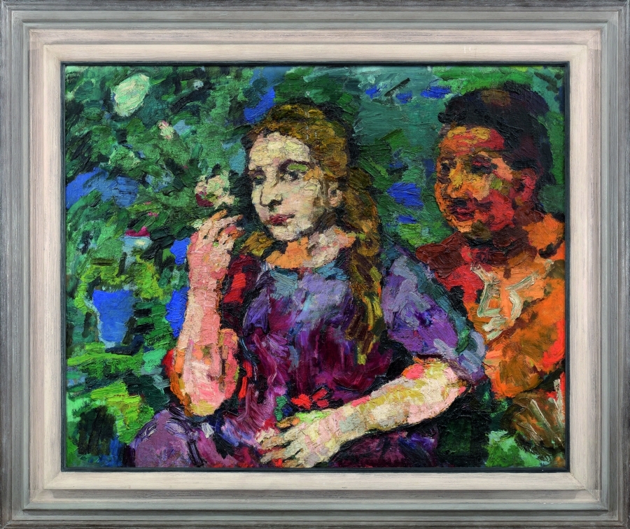 Artwork by Oskar Kokoschka, Frau mit dem Sklaven / Woman and the Slave, Made of oil on canvas