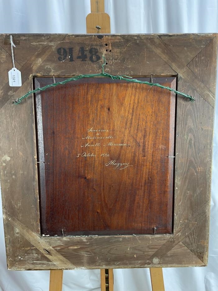 Artwork by François Joseph Huygens, Still Life of Roses, Made of oil on mahogany panel