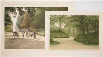 Harold Altman lithographレスティングカップル リトグラフ Harold