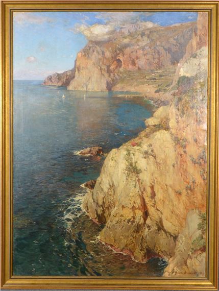 Italienische Steilküste bei Capri by Manuel Wielandt, 1899