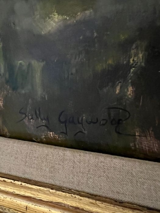 Artwork by Sally Gaywood, rural scene, Made of oil on board