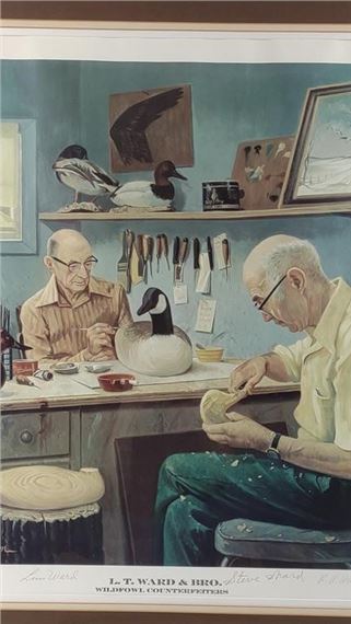 R.H. Harryman | Lem & Steve Ward Signed R.H. Harryman Decoy Print (1974 ...