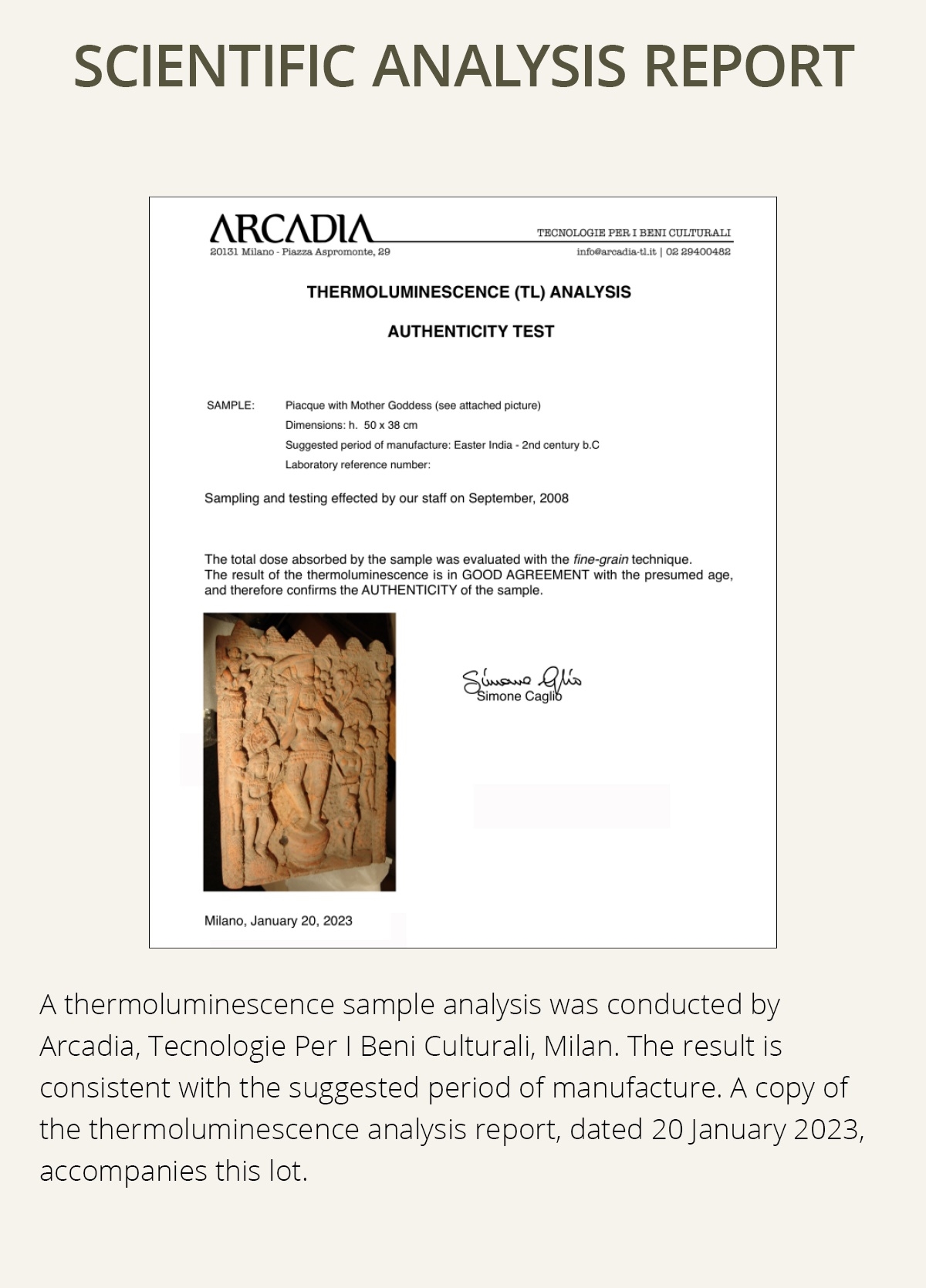 Artwork by Indian School, 1st Century, A TERRACOTTA PLAQUE DEPICTING A MOTHER GODDESS, EASTERN INDIA, CHANDRAKETUGARH, C. 1ST CENTURY BC TO 1ST CENTURY AD, Made of terracotta plaque