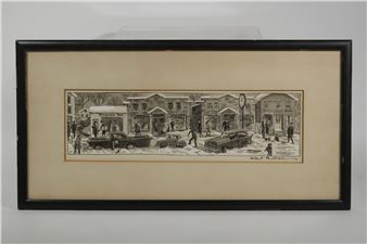 Main Street in Winter - Albert Hubbell