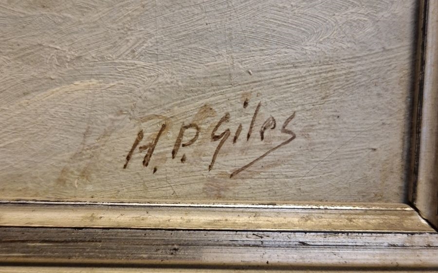 Artwork by Horace P. Giles, Winter landscape, Made of oil on board