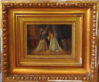 figures in a lavish interior - A. D’Haemer