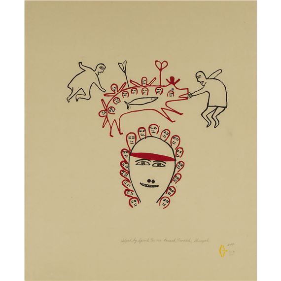 HELPED BY SPIRITS, 1970 by Jessie Oonark, 1970