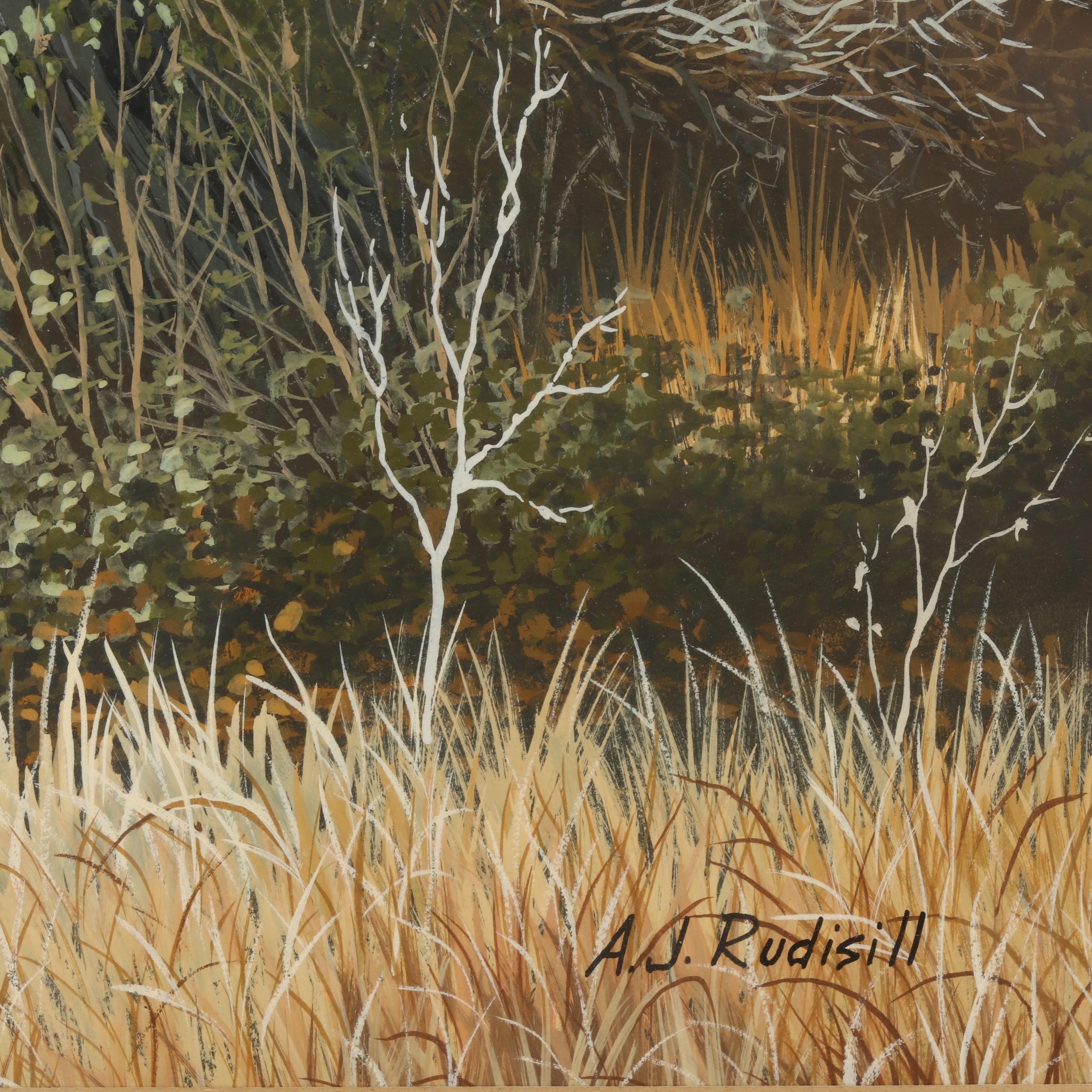 Anthony J. Rudisill | Pheasants in Flight | MutualArt