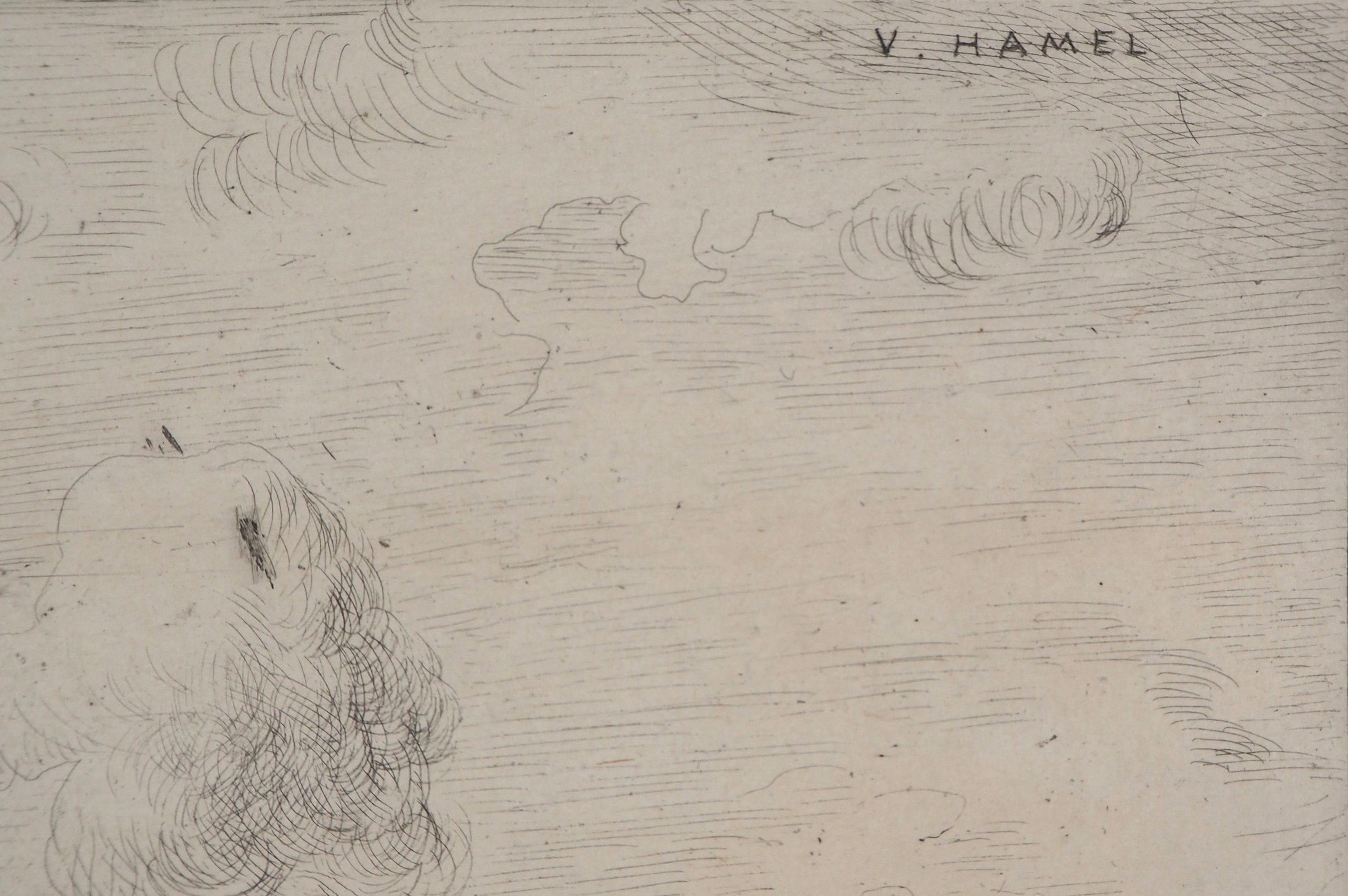 Artwork by Victor Karl Hammer, Souvenir of Normandy, Made of original etching