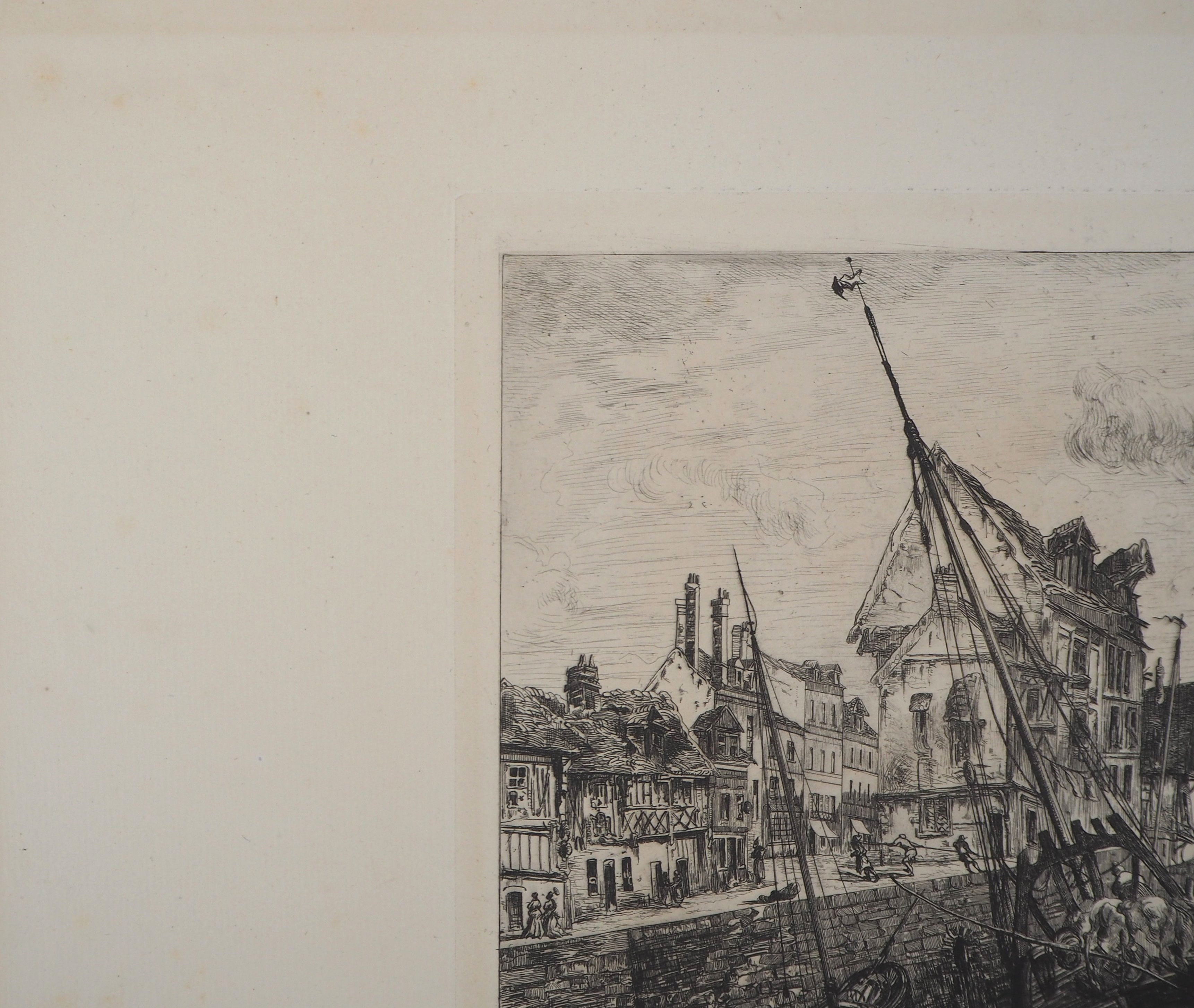 Artwork by Victor Karl Hammer, Souvenir of Normandy, Made of original etching