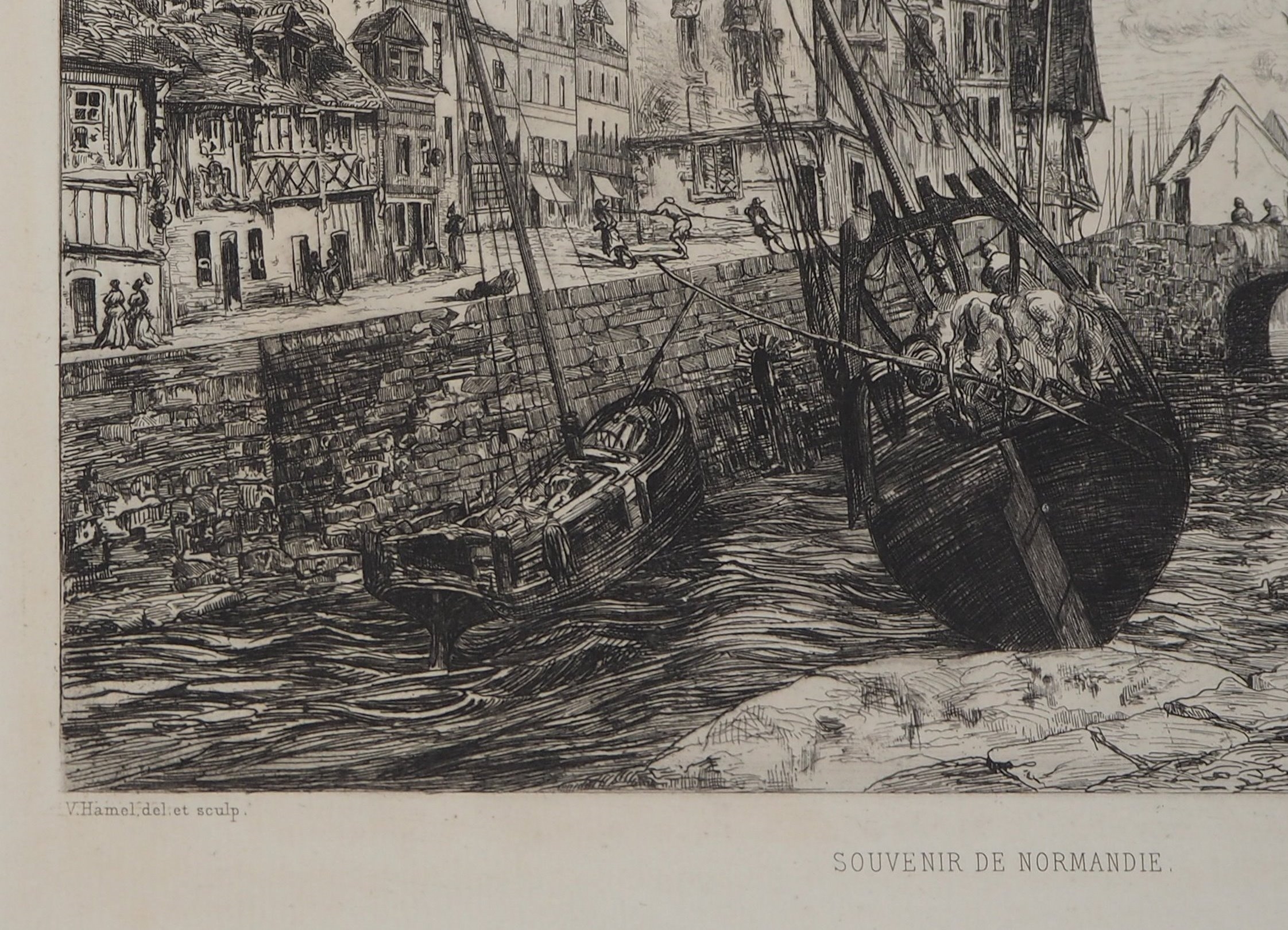 Artwork by Victor Karl Hammer, Souvenir of Normandy, Made of original etching