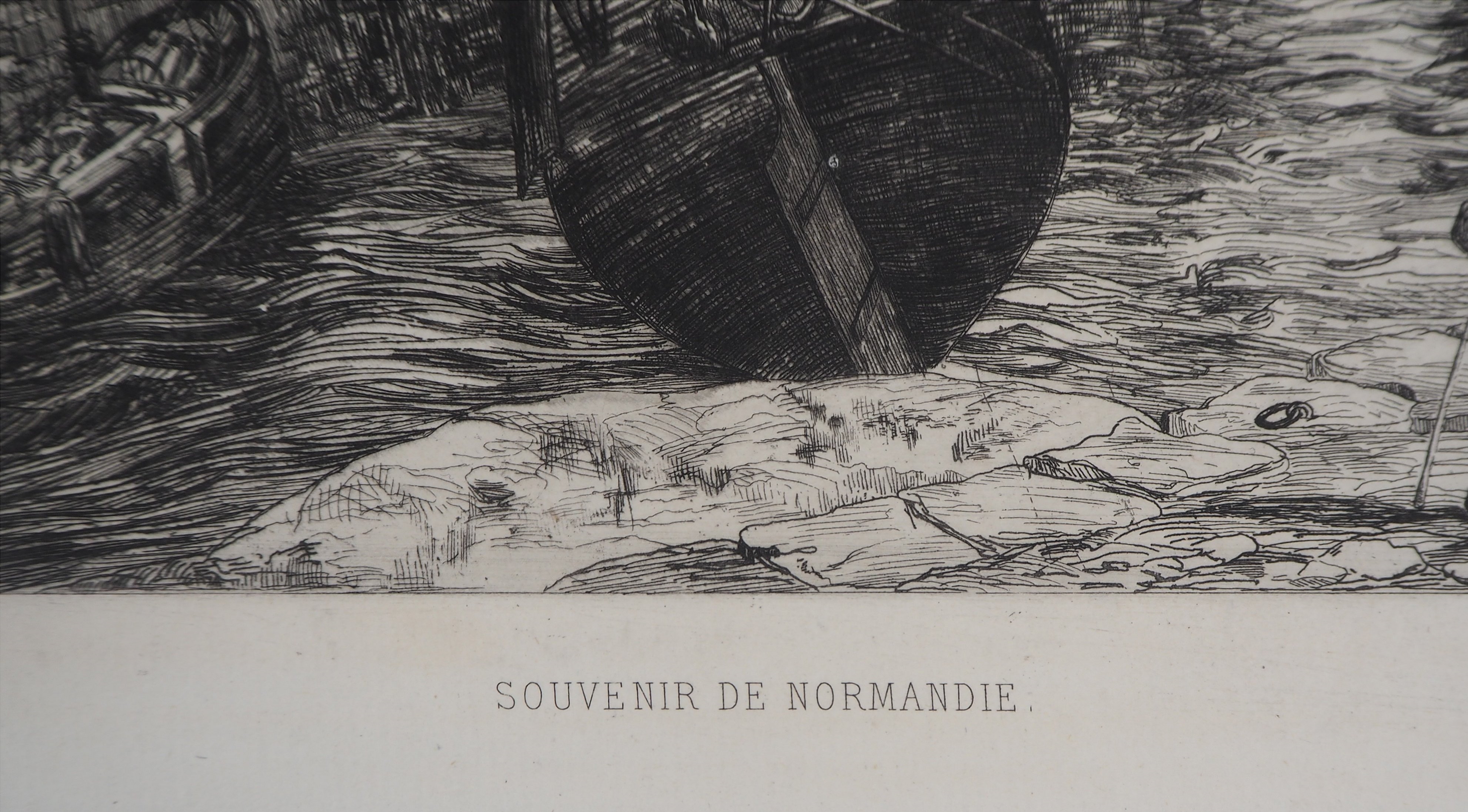 Artwork by Victor Karl Hammer, Souvenir of Normandy, Made of original etching