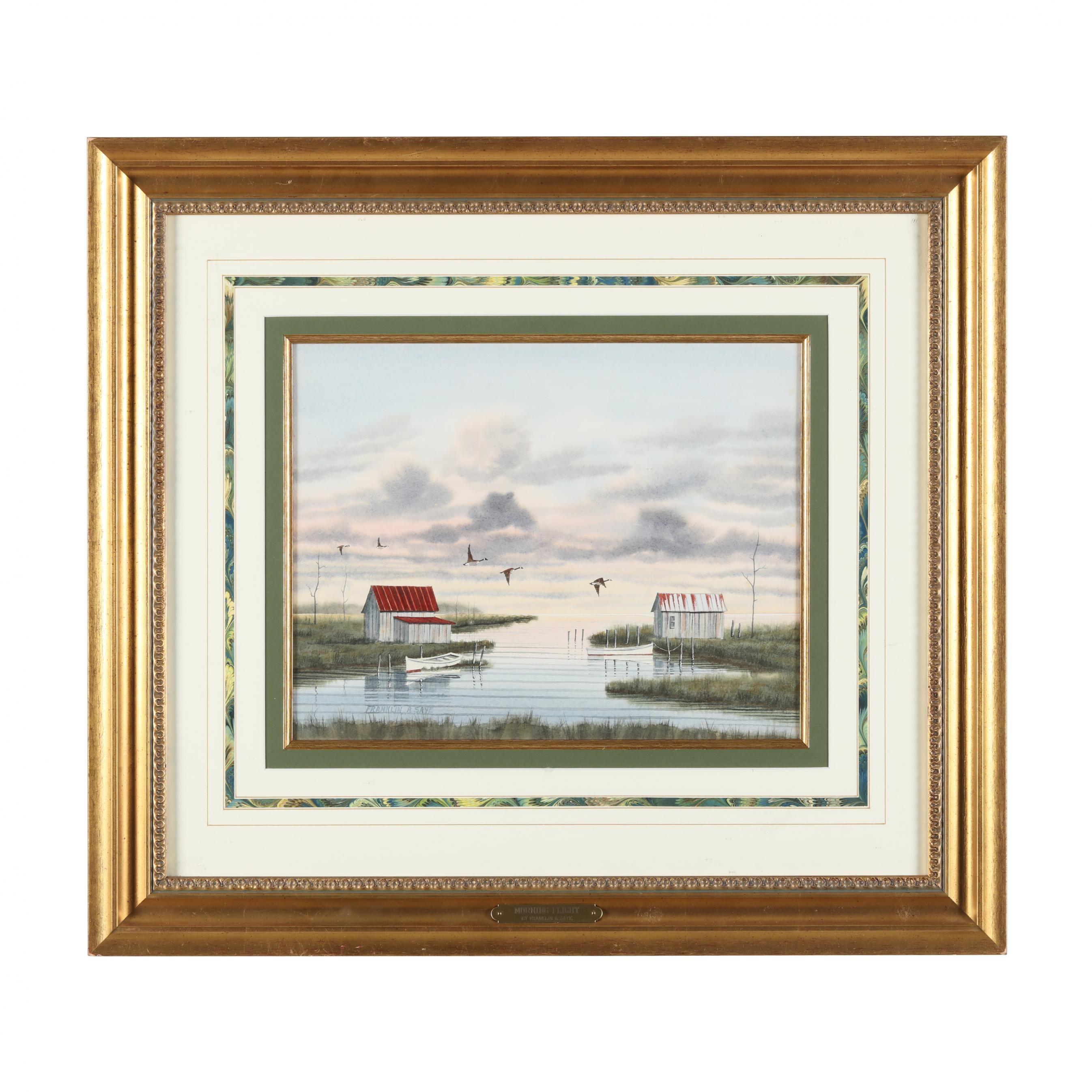 Artwork by Franklin Saye, Morning Flight, Made of Watercolor on paper