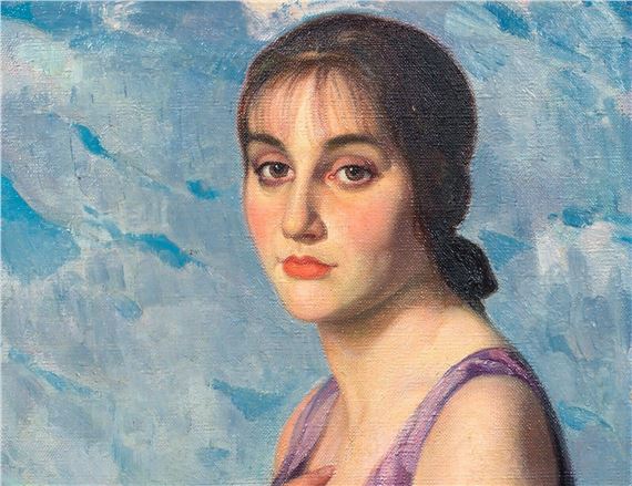 Julio Moises | PORTRAIT OF A LADY OIL PAINTING (early 20th century ...