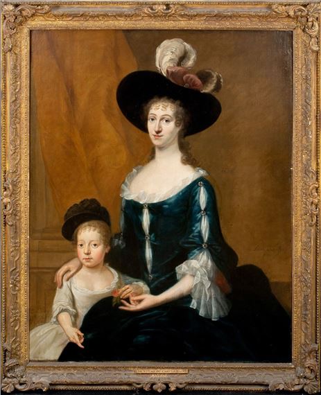 PORTRAIT OF LADY TYLNEY OIL PAINTING by Dominicus van der Smissen, 18th century