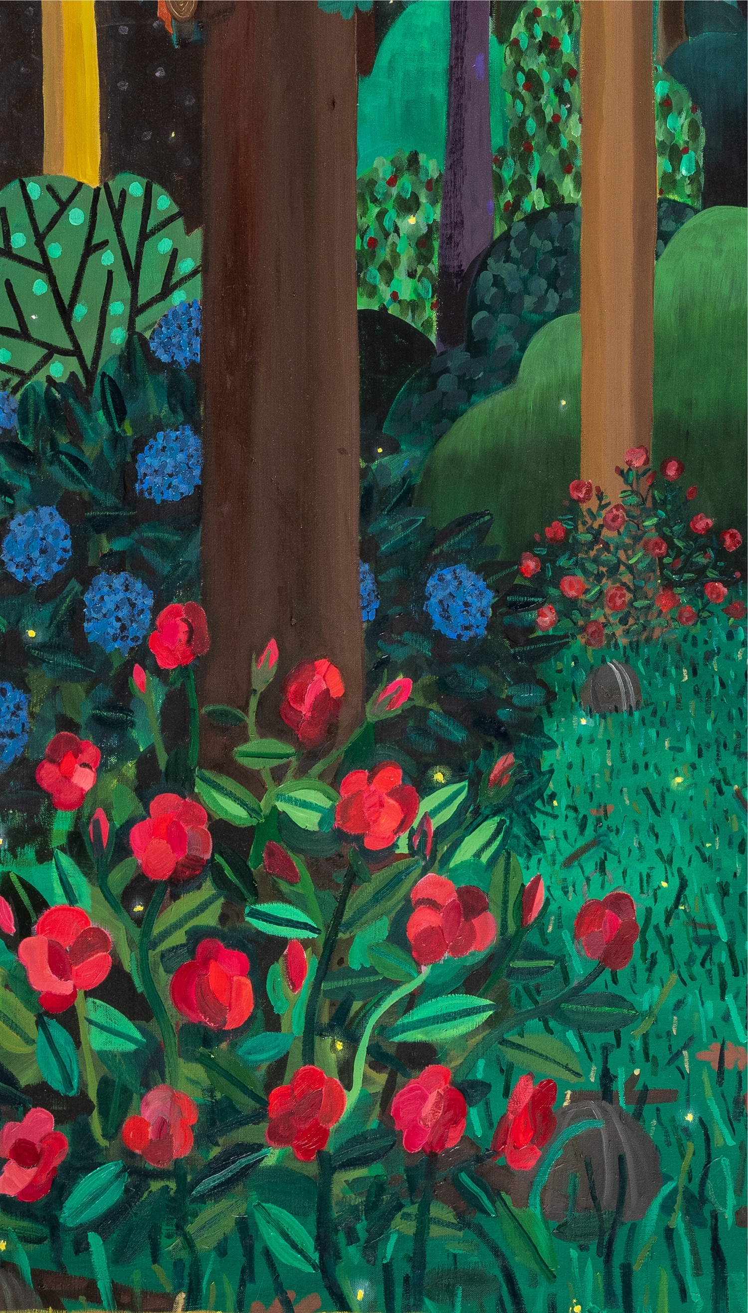 Artwork by Ben Sledsens, Wanderer with Dog, Made of oil and acrylic on canvas