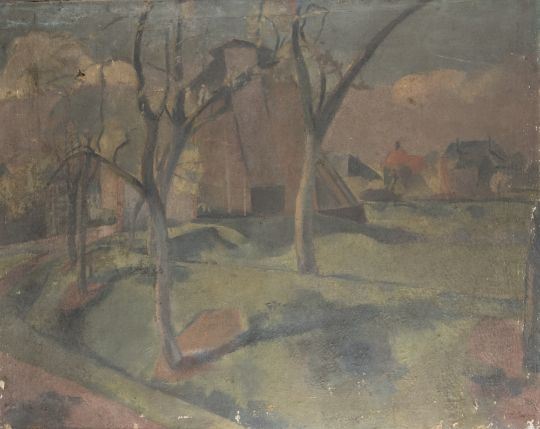 Ewald, Reinhold: Dörfliche Landschaft by Reinhold Ewald, 1910