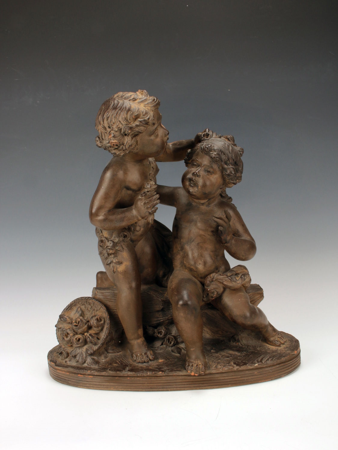 R. Rod | SCULPTURE OF PUTTI CHILDREN PLAYING SIGNED R. ROD | MutualArt