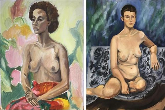 seated female nude by Betty Hill