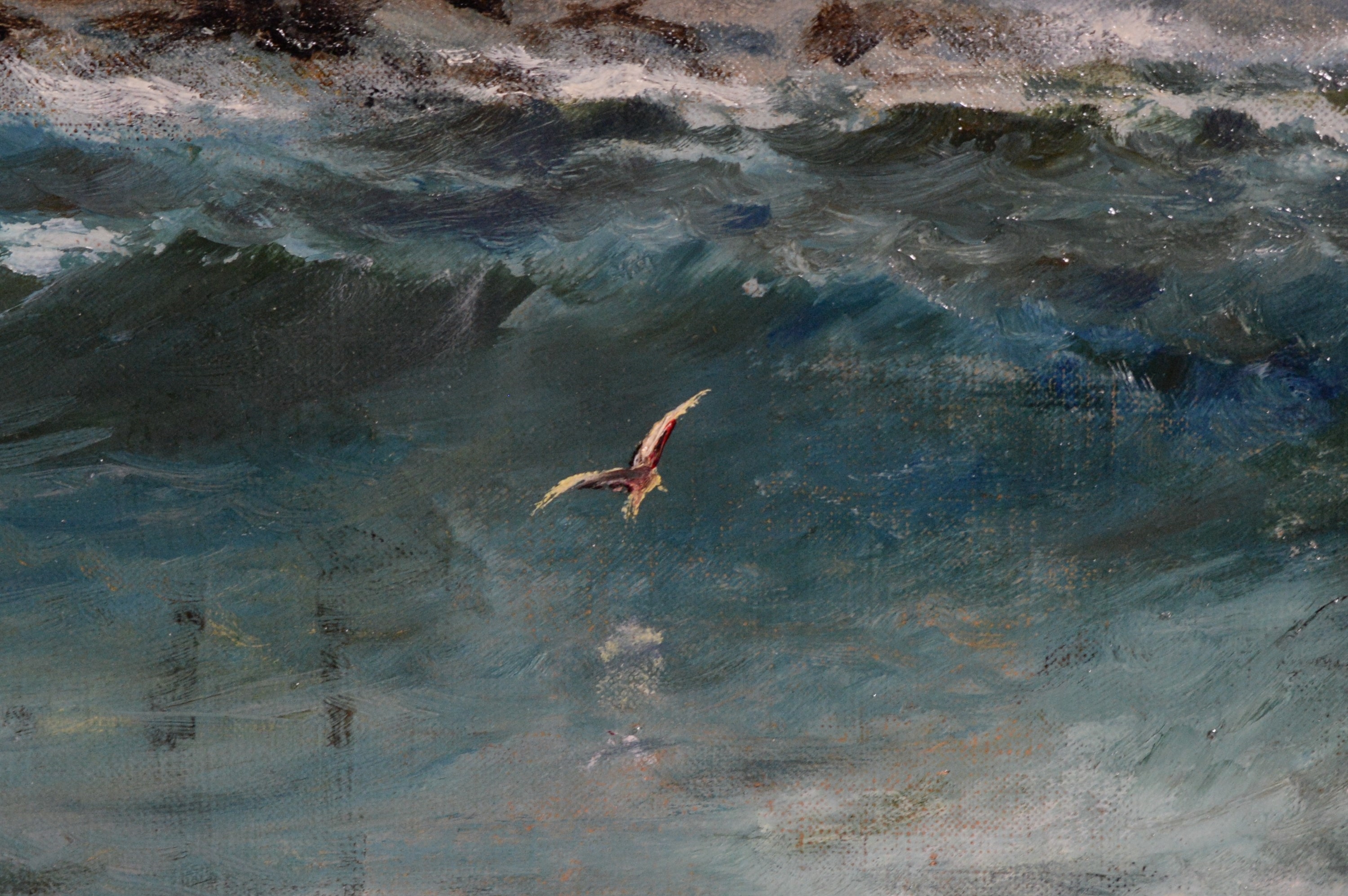 Charles Rutherford | Crashing Waves and Rocks (19th Century 20th ...