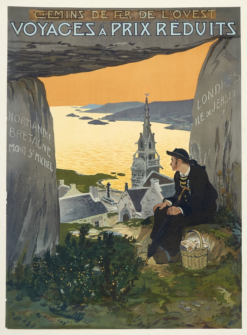 Artwork by Jean Matet, Chemins de fer de l'ovest / Voyages à prix réduits, Made of Color lithograph