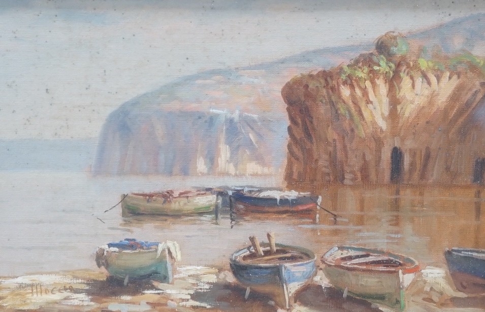 Artwork by Antonio Moccia, Coastal scene, Sorrento, Made of oil on board