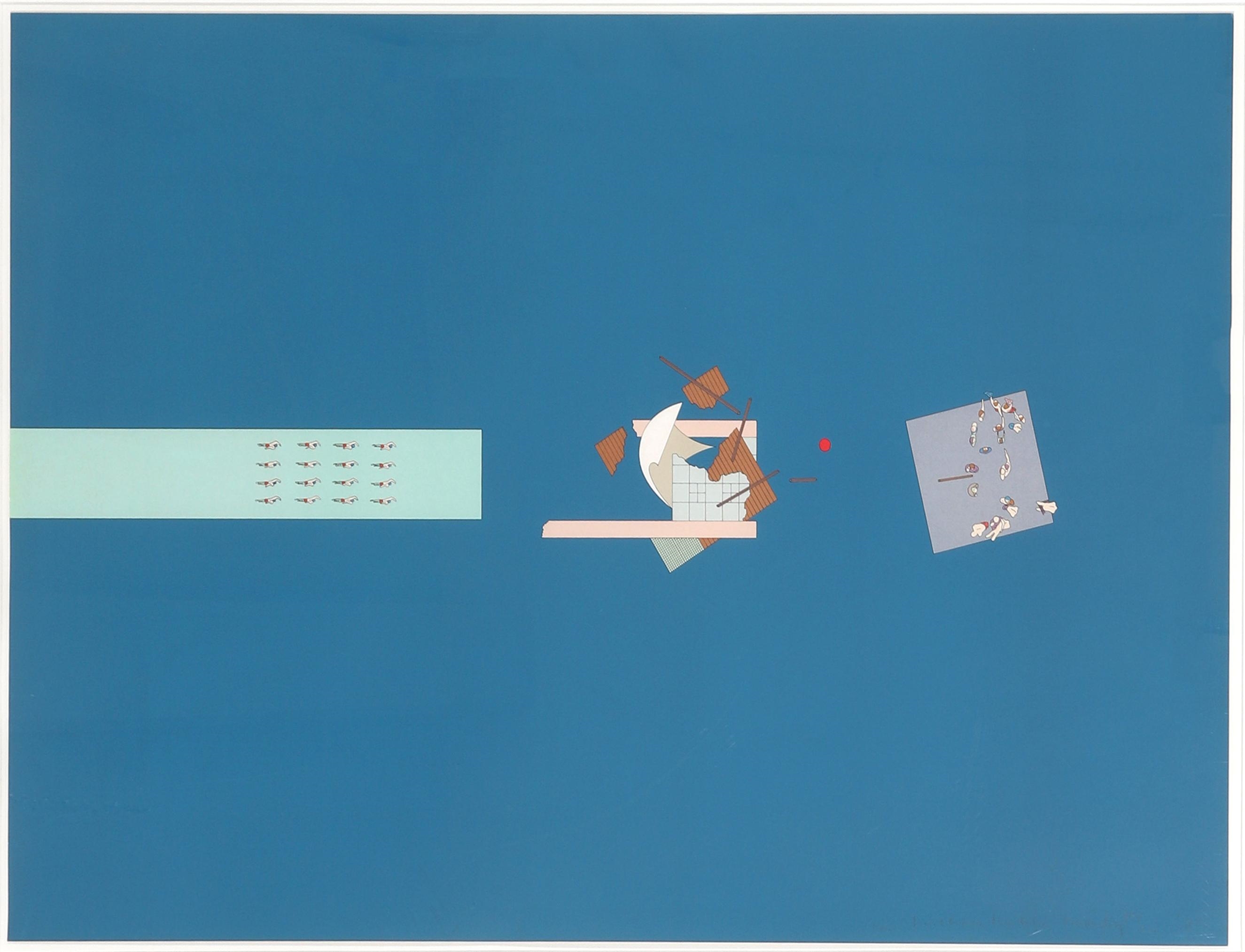 Artwork by Rem Koolhaas, Floating swimmingpool, Made of serigraph