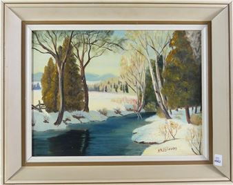 Untitled: River Landscape in Winter - H. M. J. Shearing