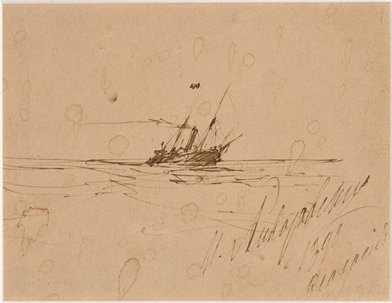 Ship at sea, 1890 by Ivan Aivazovsky, 1890